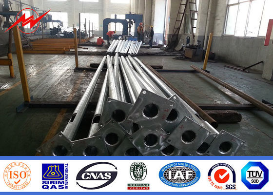 রাস্তার আলো জন্য 7 মি ডবল হাত গরম ডুব galvanized ইস্পাত মেরু