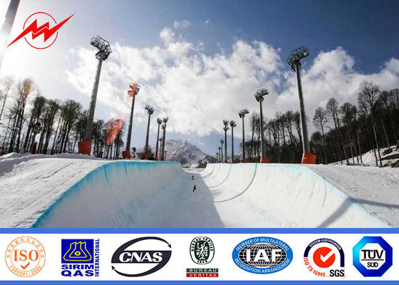 উত্তোলন সিস্টেম সঙ্গে পার্ক আলো জন্য 35m বৃত্তাকার উচ্চ মাপ মেরু