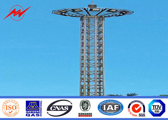 30m Q235 HDG galvanized High Mast Pole with 400w HPS lights