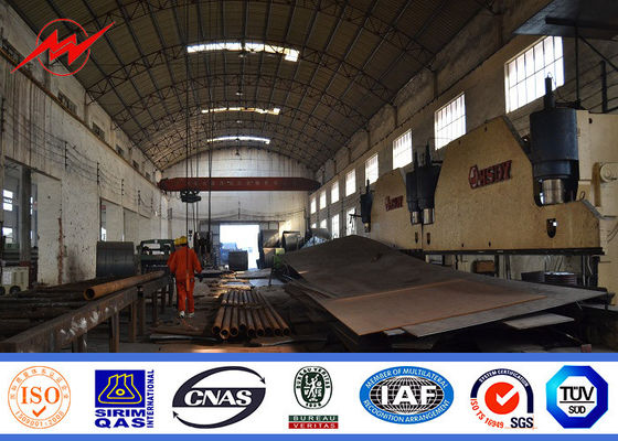 6m single arm galvanized solar street light poles for road lighting