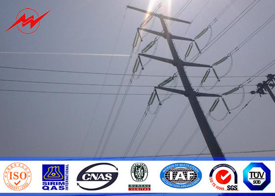 Class One 8M Galvanized Electric Power Pole 3mm for 69KV Transmission Line
