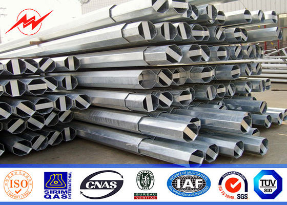 Class One 8M Galvanized Electric Power Pole 3mm for 69KV Transmission Line