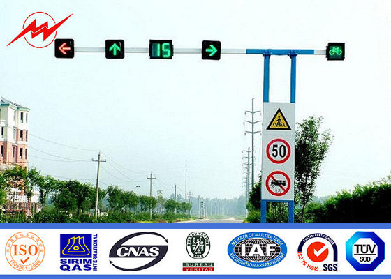Professional Traffic Light Pole , Automatic LED Traffic Signs Road Lighting Pole