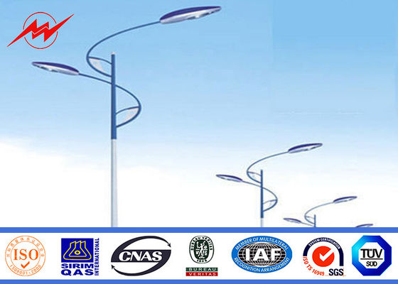 Tensile Strength Single Arm Galvanized Steel Highway Light Pole With 35m/s Windspeed