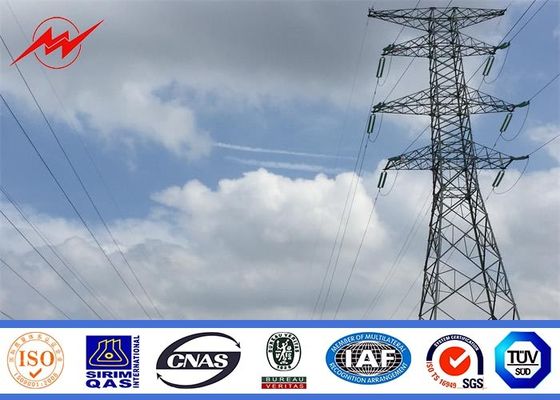 Professional Polygonal Tubular / Lattice Steel Electrical Power Pole For Line