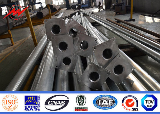 Professional 12m One Arm Street Parking Lot Light Poles 3mm Thickness