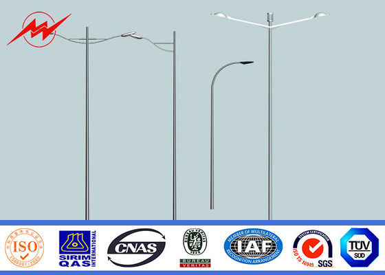 6m Dual Outreach Eco Powder Coating Outside Driveway Light Pole 160km/h Wind Speed