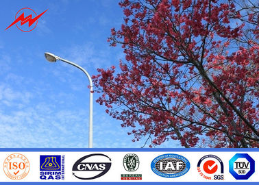 Q235 ক্রস আর্ম 12 মি স্ট্রিট লাইট পোলস, অষ্টকোণাল লাইট পোল