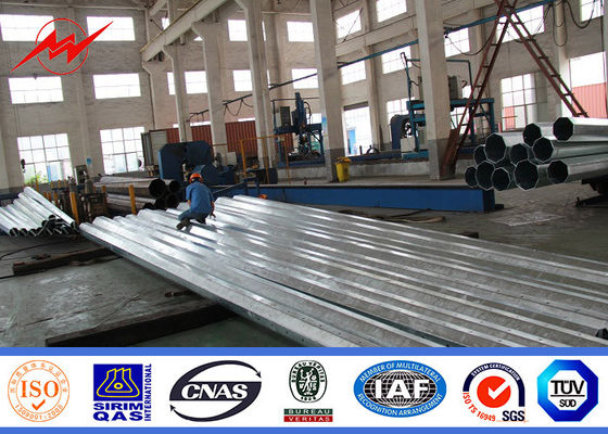 11kv 12m 3mm thickness Steel Utility Pole for overheadline project