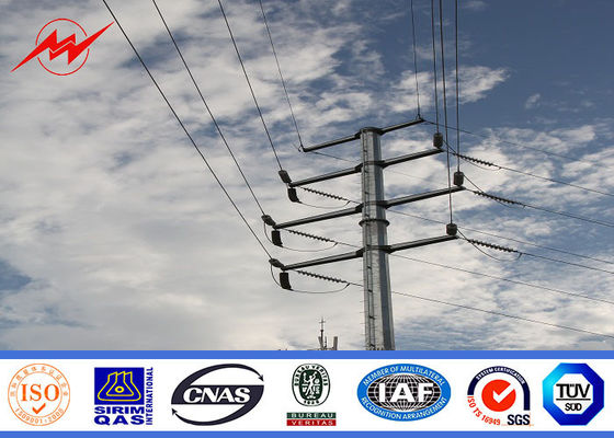 132kv 16m 3mm thickness electrical power Steel Utility Pole for transmission line