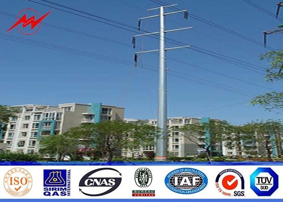 14M 5KN 3.5mm thickness Steel Utility Pole for 110kv termination transmission with bitumen