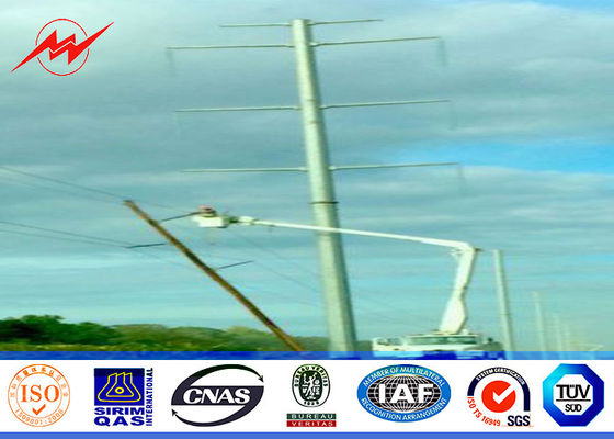 11.8M 50KN 6mm Thikcness Steel Utility Pole For Electrical Power Tower