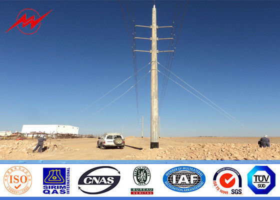 70ft 1250kg Load Steel Top Plate Welding Steel Electrical Power Pole 69kv