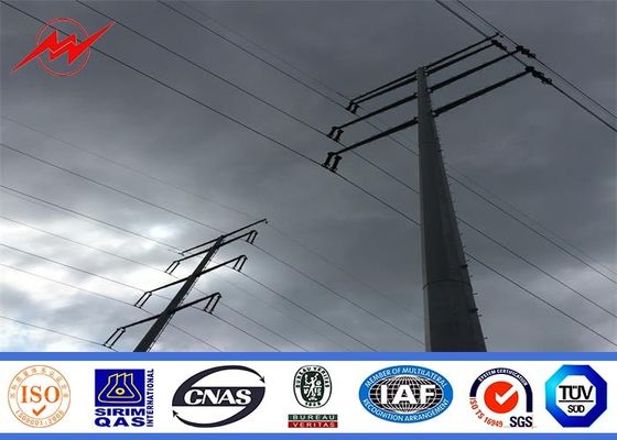 High Strength Q235 Galvanized Straight Metal Utility Poles Columniform