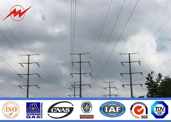 Durable Q235 Conoid Galvanized Steel Transmission Poles For Electricity Distribution 