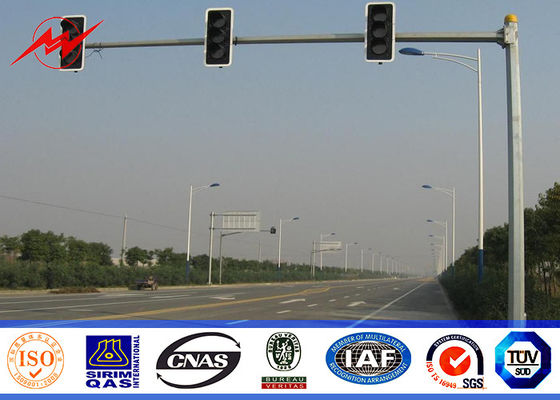 5m Powder Coating Gr50 LEDTraffic Light Signals , Driveway LED Stop Lights