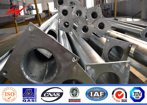 আইএসও স্ট্যান্ডার্ড সৌর রাস্তার হালকা পোল, টিউবুলার ইস্পাত মেরু 6-15 মিটার রঙ কাস্টমাইজড