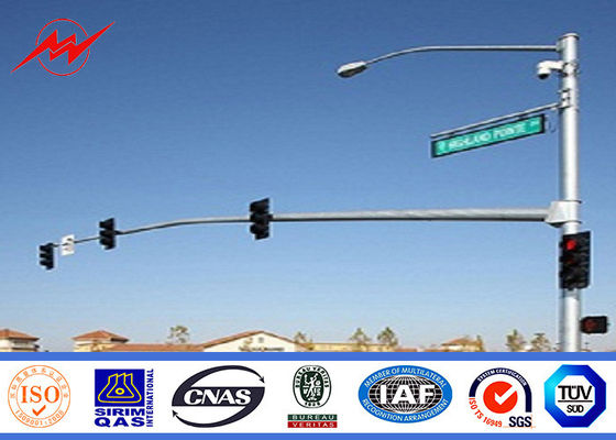 Q235 Frame polygonal / Round Highway Road Sign Board With Single Arm