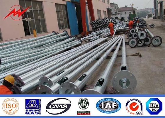 10m 3mm Wall Thickness Commercial Parking Light Poles For Street Lighting