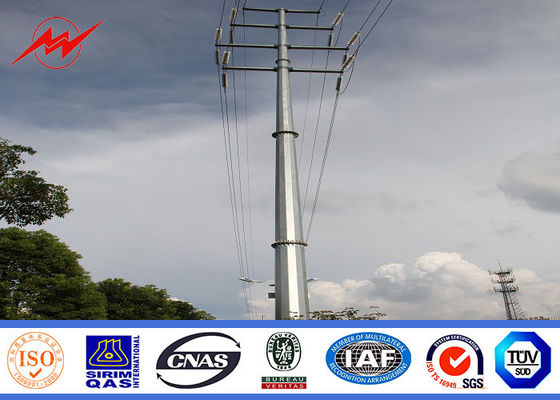 Electrical 132kv Steel Tubular Pole For Transmission Power Line