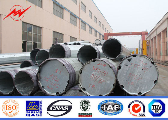 AWS D1.1 16m 15KN Street Lighting Poles For Power Transmission