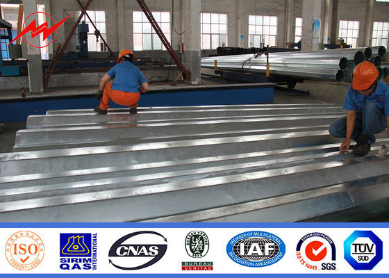 Customize Double Cross Arms Steel Transmission Poles Multisided 20 M