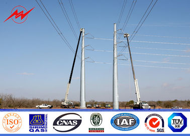 পাওয়ার ট্রান্সমিশনের জন্য পাউডার লেপযুক্ত বৈদ্যুতিক পাওয়ার মেরু জন্য কাস্টমাইজযোগ্য রঙ