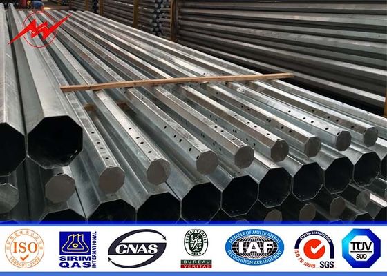 Q460 69kv 45FT Philippines NEA Galvanised Steel Poles AWS 1.1 Welding Standard