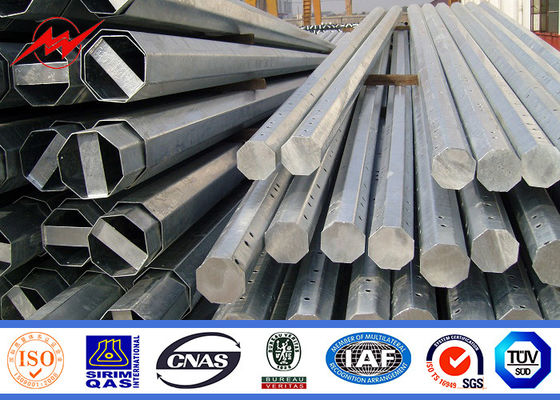 Q345 Galvanized 15M Electrical Power Pole For Power Transmission 1 - 36mm