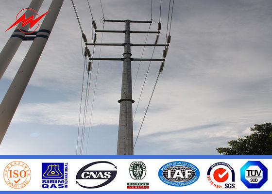 11.9M 25KN 5mm Thickness Steel Utility Pole For Electrical Power Transmission Line