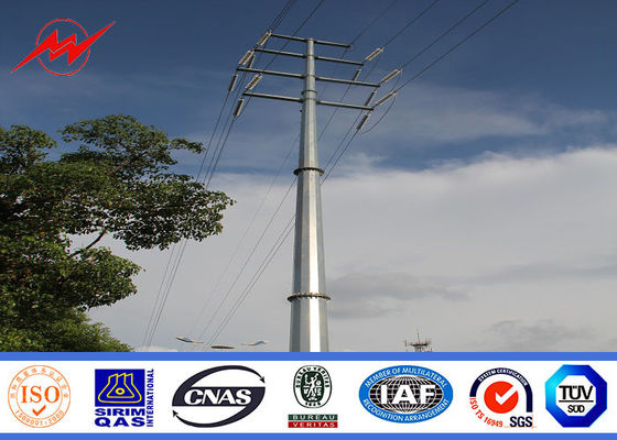 Distribution Transmission Line Poles 24m Earthquake Proof Electric Power Pole