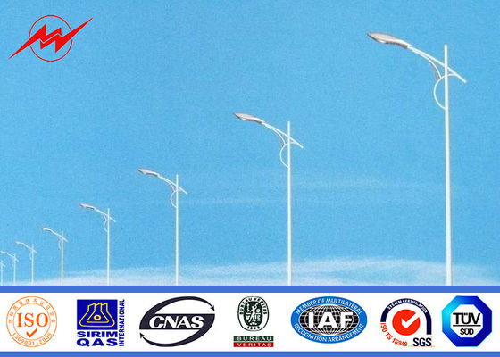 S235 Steel Poles Hot DIP Galvanized Street Lighting Poles 5m 3mm Thickness