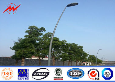 S500MC বাঁকা 6 মি - 14 মি galvanized স্ট্রিট মেরু মেরু 3 মিমি বেধ সঙ্গে