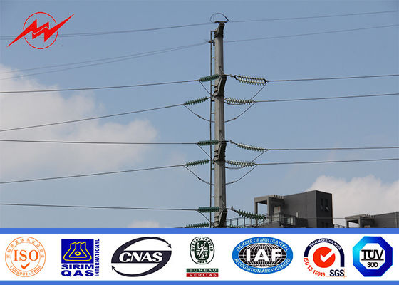 Medium Voltage Electric Power Pole AWS D 1.1 Steel Electrical Transmission Line Poles