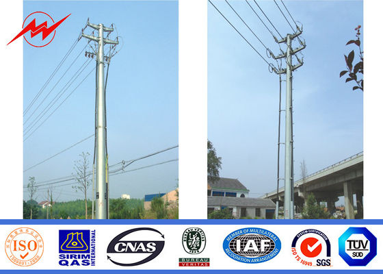 ASTM A123 Outdoor Electric Steel Transmission Line Poles 1mm - 36mm Wall Thickness