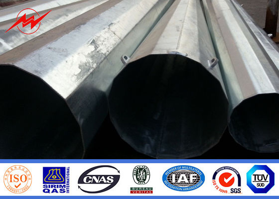 Bitumen Galvanized Steel Q345 Electric Power Pole With 355 Mpa Yield Strength