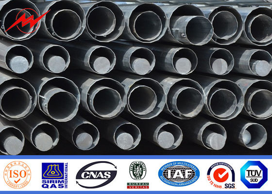 Q345 Polygonal 12M 6.5KN Steel Tubular Pole With Galvanization 15 Years Warranty