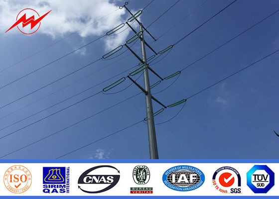 Outdoor Tapered Galvanized Steel Pole BV Inspected Explosion Proof Electric Power Pole