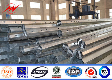 স্ট্যান্ডার্ড এনইএ গ্যালভানাইজড স্টিলের মেরু 13.8kV 69kV বিতরণ লাইনের জন্য 25FT থেকে 40 ফুট পর্যন্ত