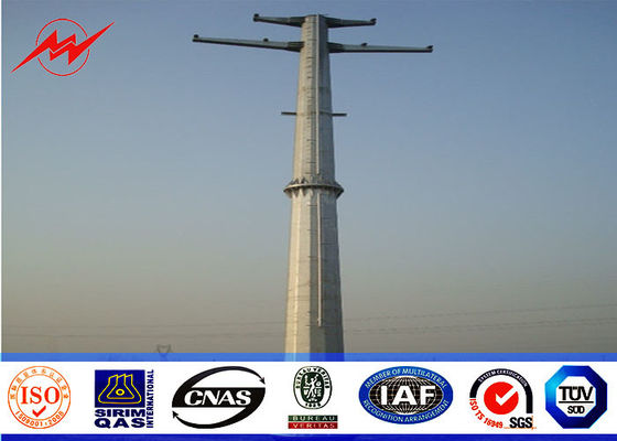 27M - 35M Transmission Electric Power Pole Monopoles Line GR65 Steel Material