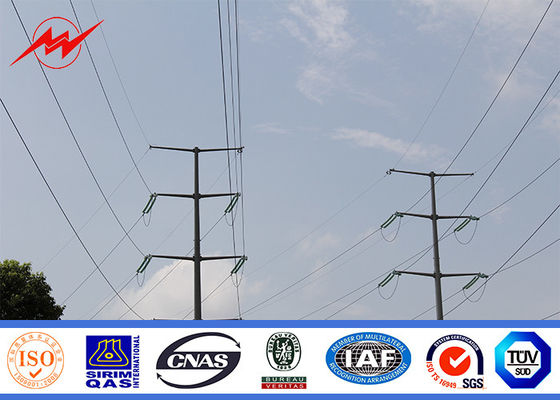 11M 1.8 Safety Factor Steel Utility Poles For Power Transmission Line Project