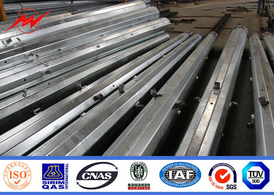 132 কেভি 69 কেভি বিদ্যুৎ লাইন প্রকল্প জন্য Galvanized 80ft বৈদ্যুতিক শক্তি মেরু বিতরণ