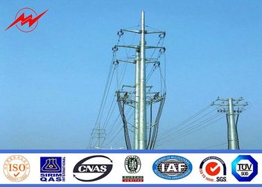 ক্রস আর্মস ISO 9001 সহ গ্যালভানাইজড স্টিল বৈদ্যুতিক পাওয়ার পোল বিটুমেন 20m