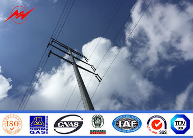 220kv পাওয়ার ট্রান্সমিশন খুঁটি গ্যালভানাইজড ইলেকট্রিক স্টিল টিউবুলার