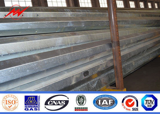 12m 1250Dan Galvanized Steel Power Pole For 69kv Power Transmission