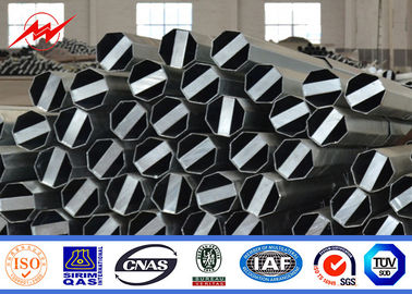 ডিস্ট্রিবিউশন লাইন মেরু জন্য Galvanized ট্রান্সমিশন বৈদ্যুতিক শক্তি মেরু