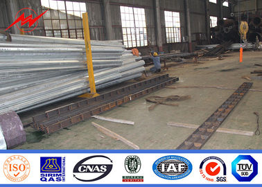 Q235 Q345 Q460 69kv Galvanized ইস্পাত মেরু, পাওয়ার ট্রান্সমিশন লাইন মেরু