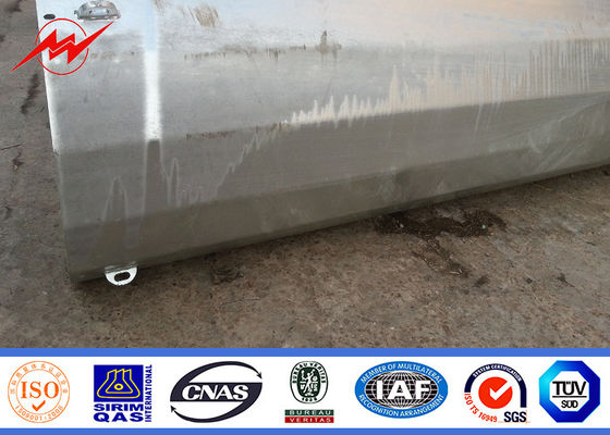 10m Power Transmission pole with Bitumen / hot dip galvanized & painting