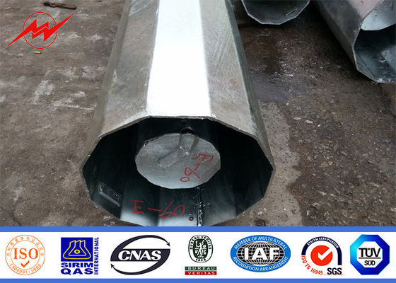 35FT Direct Buried Galvanized Utility Steel Pole For Power Transmission 