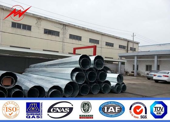 Metal tubular Hot dip Galvanized Steel Pole taper or polygonal Shape